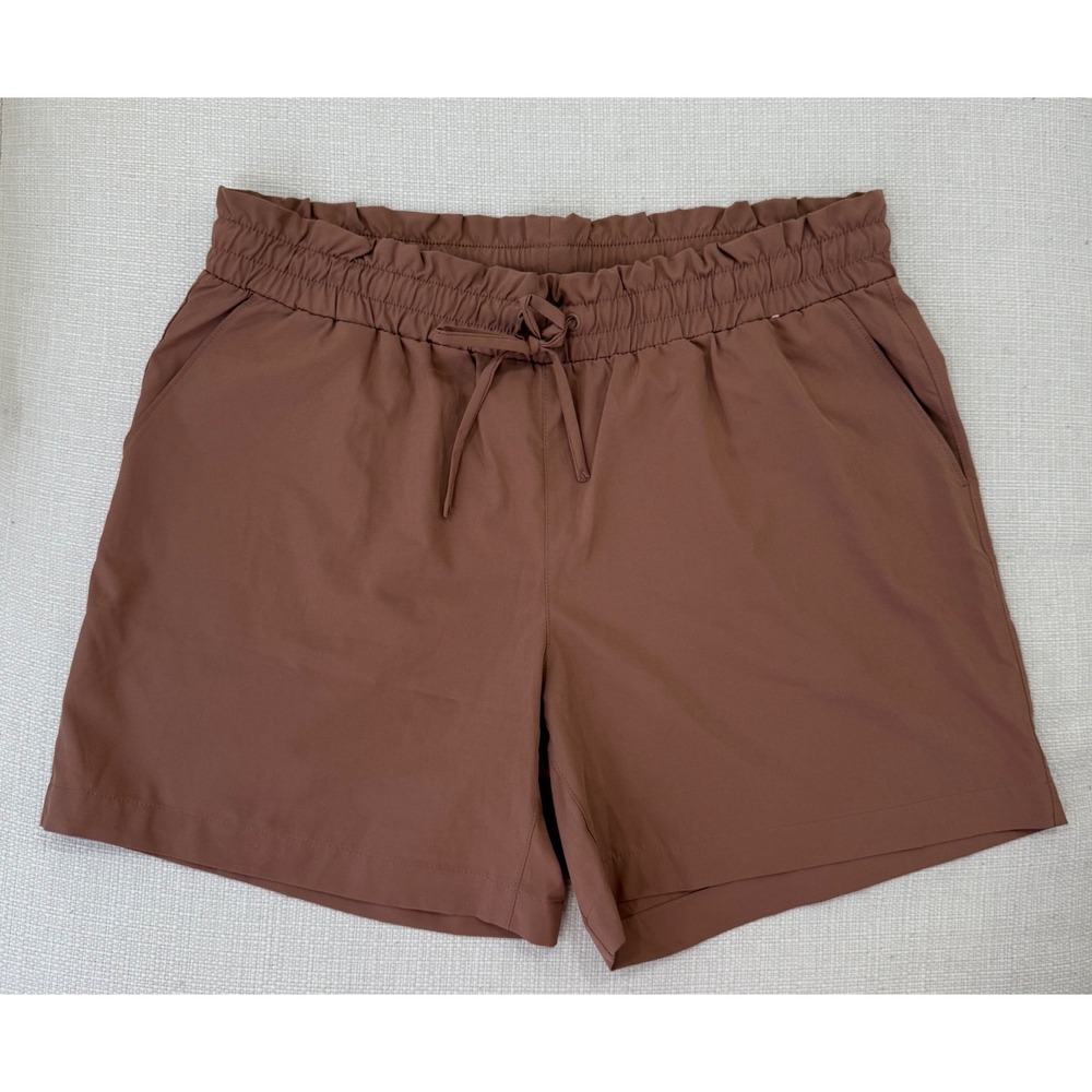 Mondetta Performance Shorts Womens Large Brown Drawstring Pockets Excellent